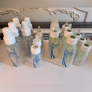 Lot sale 17 Dr Browns baby infant newborn feeding formula breast milk bottles